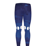 Starry Sky Lunar Phase Print Men's leggings