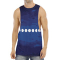 Starry Sky Lunar Phase Print Men's Muscle Tank Top
