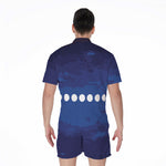 Starry Sky Lunar Phase Print Men's Rompers