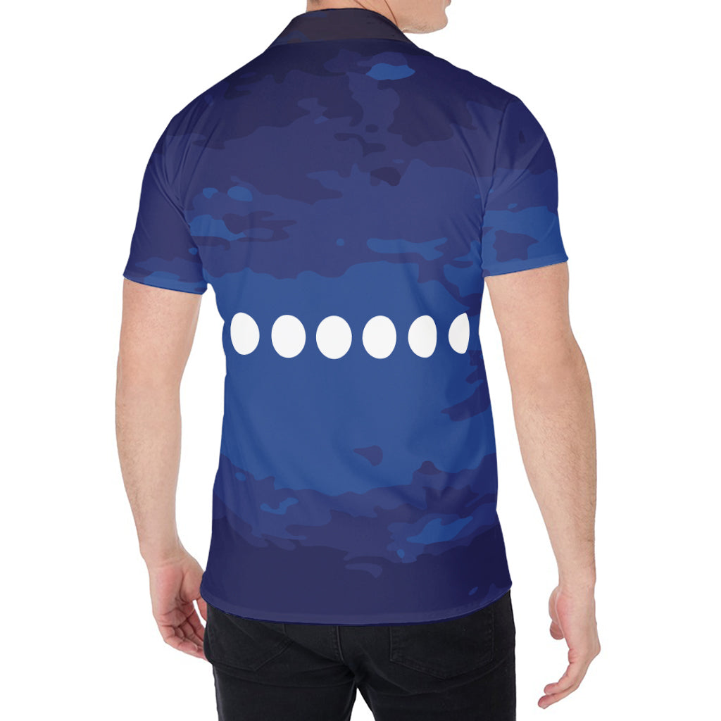 Starry Sky Lunar Phase Print Men's Shirt