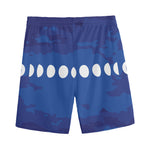 Starry Sky Lunar Phase Print Men's Sports Shorts