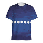 Starry Sky Lunar Phase Print Men's Sports T-Shirt