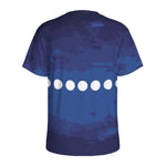 Starry Sky Lunar Phase Print Men's Sports T-Shirt