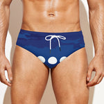 Starry Sky Lunar Phase Print Men's Swim Briefs