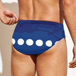 Starry Sky Lunar Phase Print Men's Swim Briefs