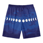 Starry Sky Lunar Phase Print Men's Swim Trunks