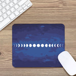 Starry Sky Lunar Phase Print Mouse Pad