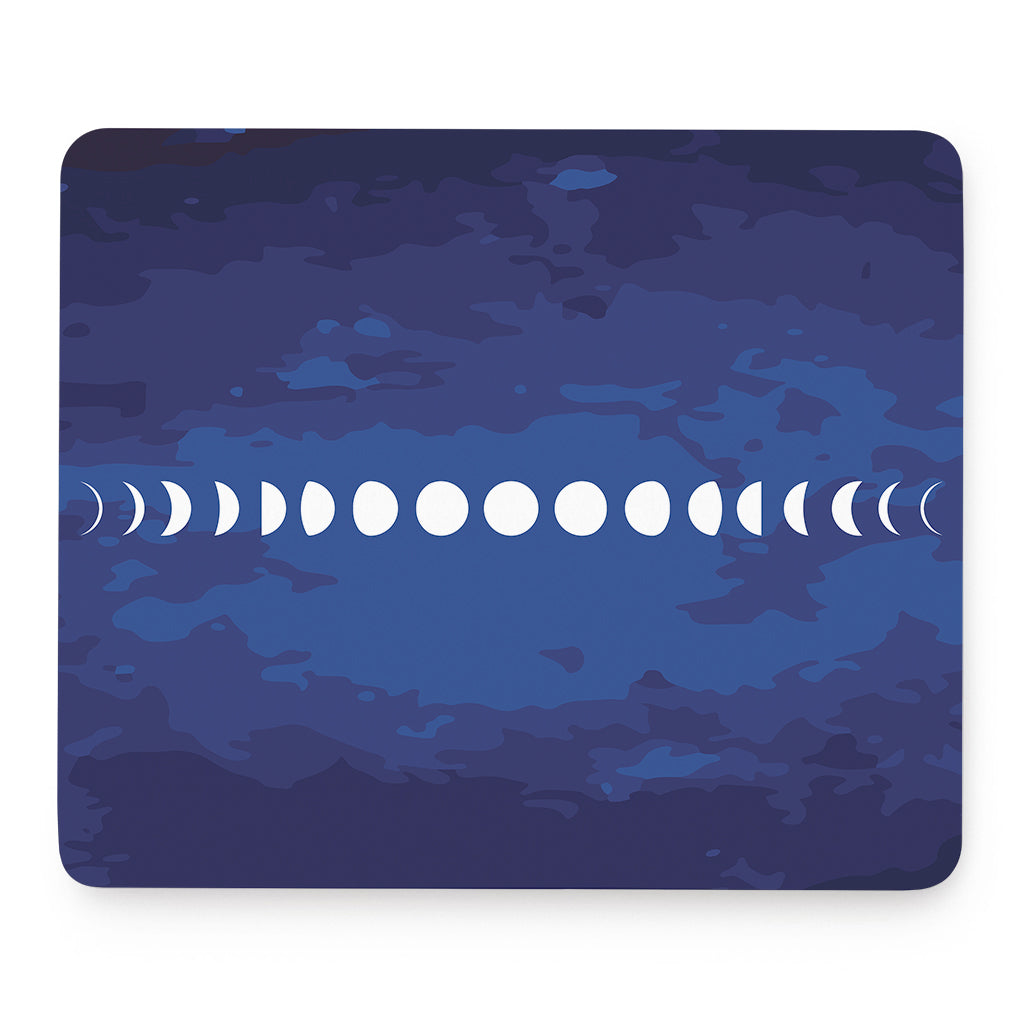 Starry Sky Lunar Phase Print Mouse Pad