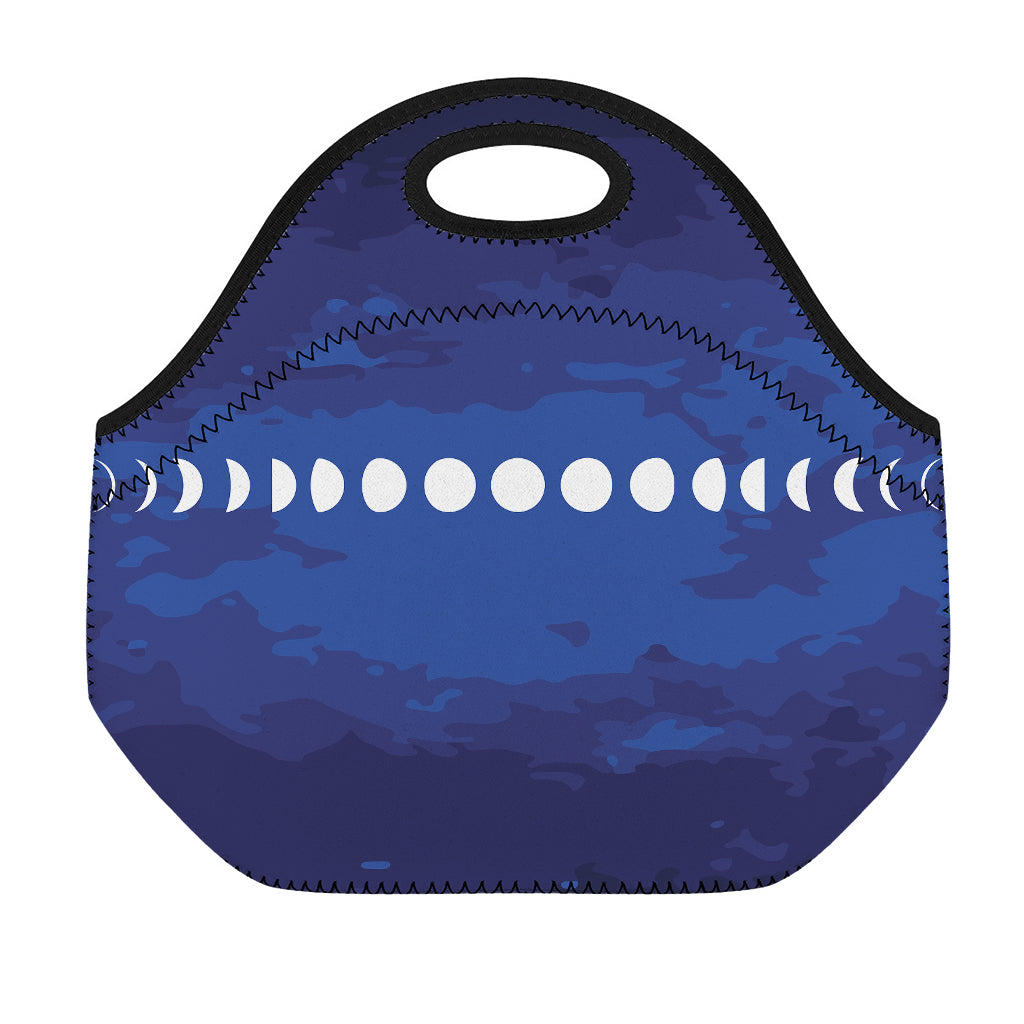 Starry Sky Lunar Phase Print Neoprene Lunch Bag