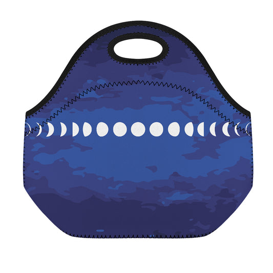 Starry Sky Lunar Phase Print Neoprene Lunch Bag