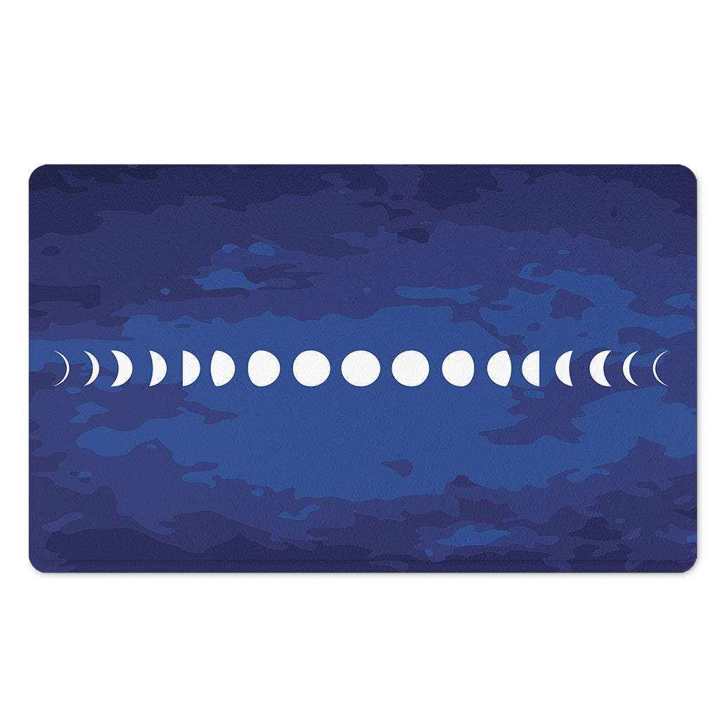 Starry Sky Lunar Phase Print Polyester Doormat