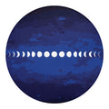Starry Sky Lunar Phase Print Round Blanket