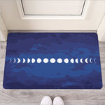 Starry Sky Lunar Phase Print Rubber Doormat