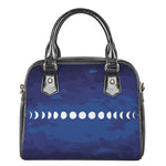 Starry Sky Lunar Phase Print Shoulder Handbag