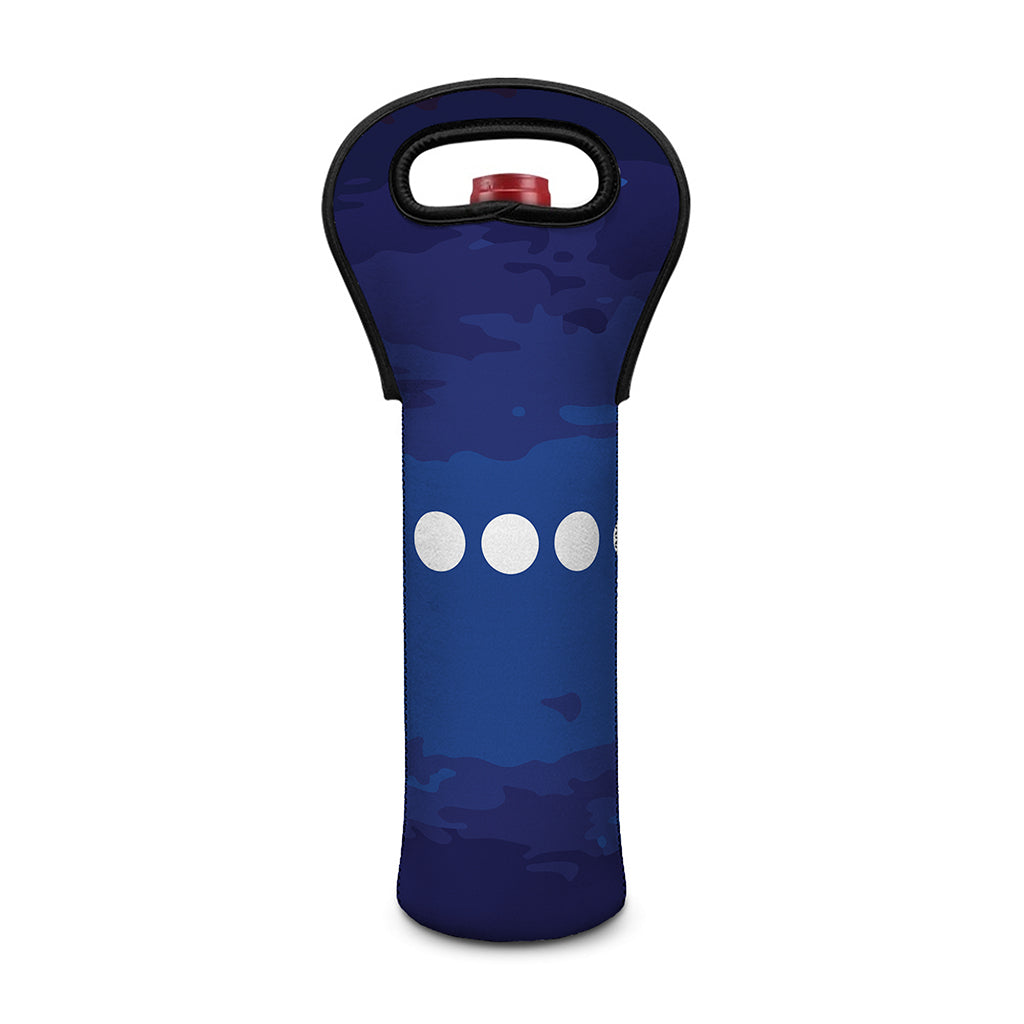 Starry Sky Lunar Phase Print Single Neoprene Wine Tote