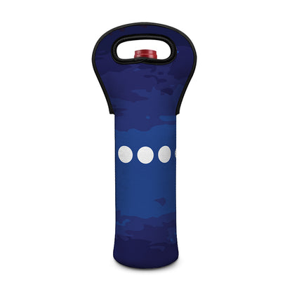 Starry Sky Lunar Phase Print Single Neoprene Wine Tote