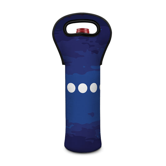 Starry Sky Lunar Phase Print Single Neoprene Wine Tote