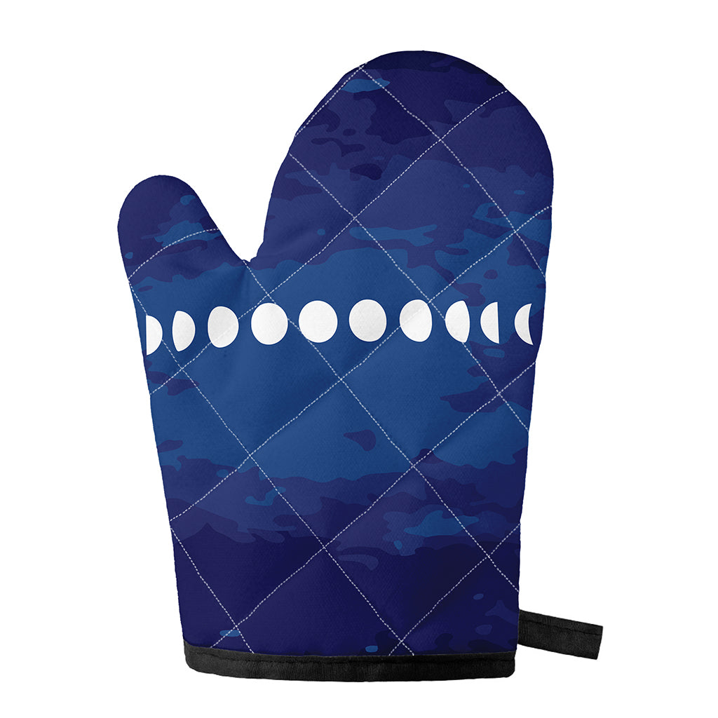 Starry Sky Lunar Phase Print Single Oven Mitt