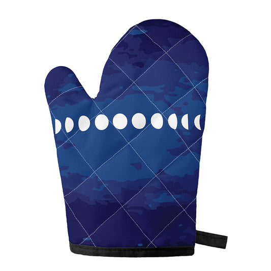 Starry Sky Lunar Phase Print Single Oven Mitt