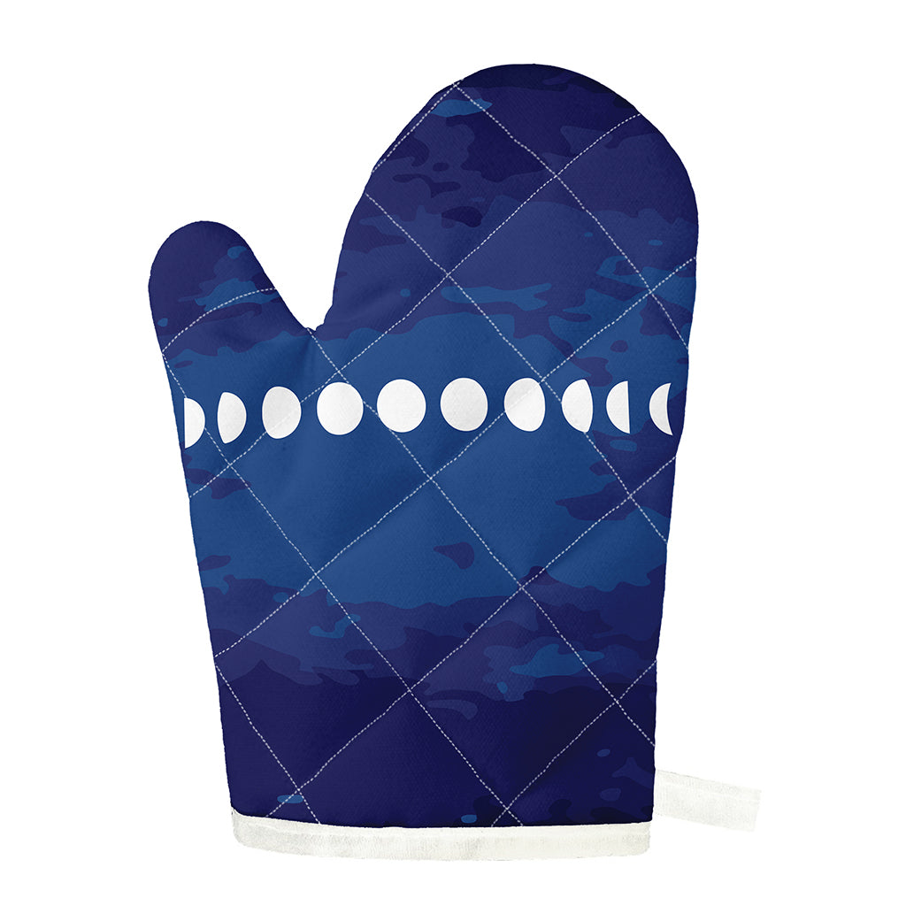 Starry Sky Lunar Phase Print Single Oven Mitt