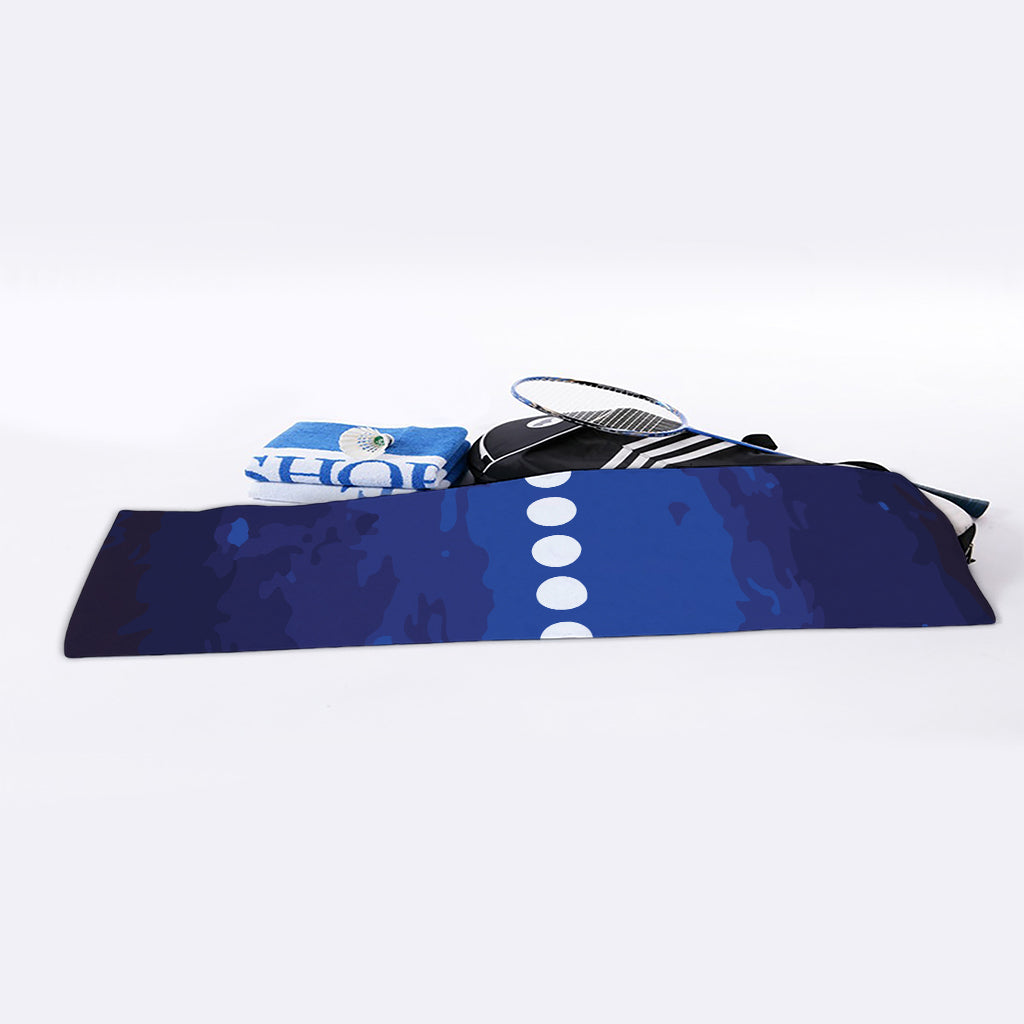 Starry Sky Lunar Phase Print Sports Towel