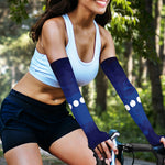 Starry Sky Lunar Phase Print Sun Protection Arm Sleeves