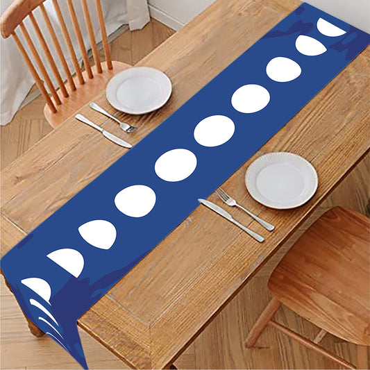Starry Sky Lunar Phase Print Table Runner