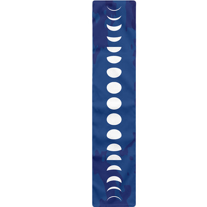 Starry Sky Lunar Phase Print Table Runner