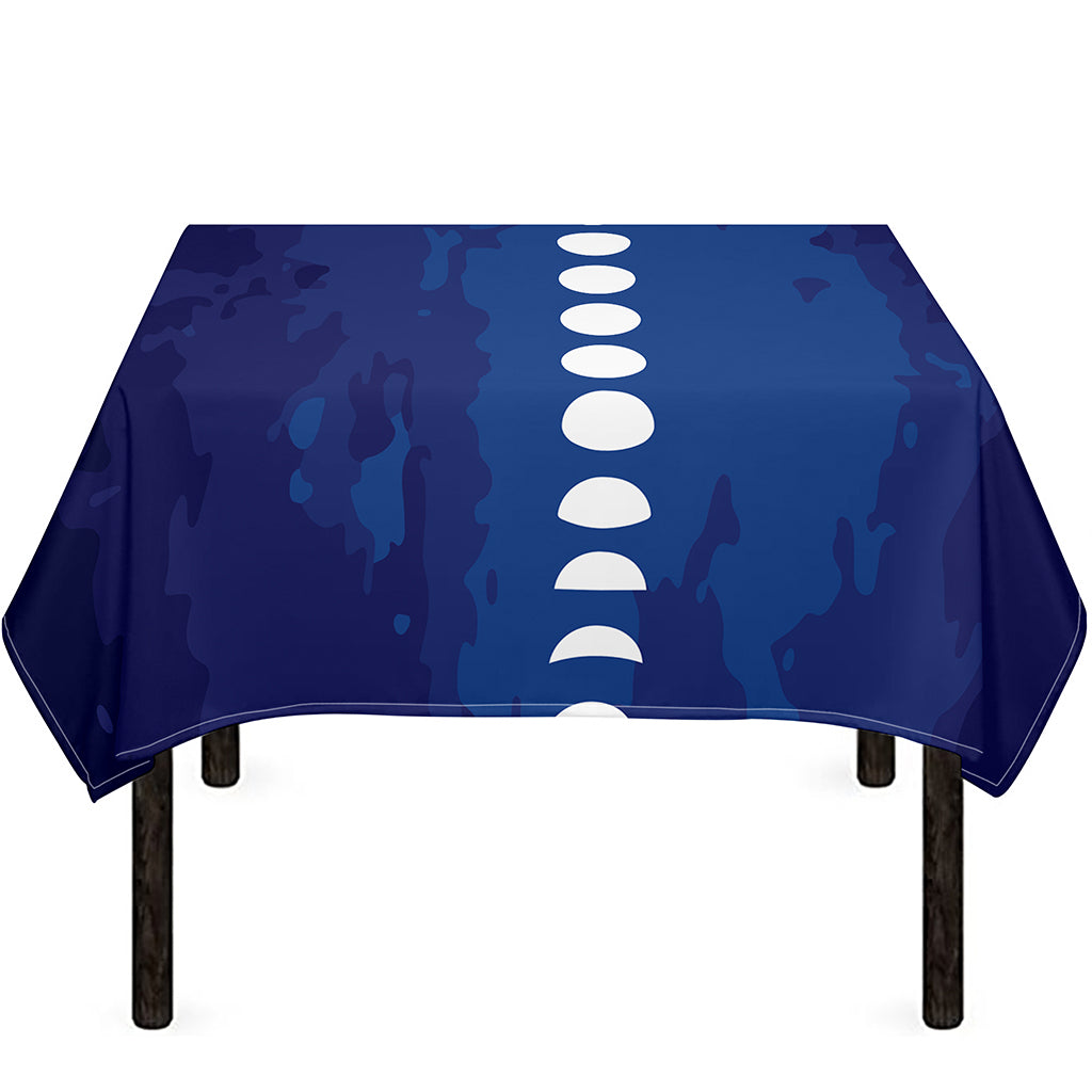Starry Sky Lunar Phase Print Tablecloth