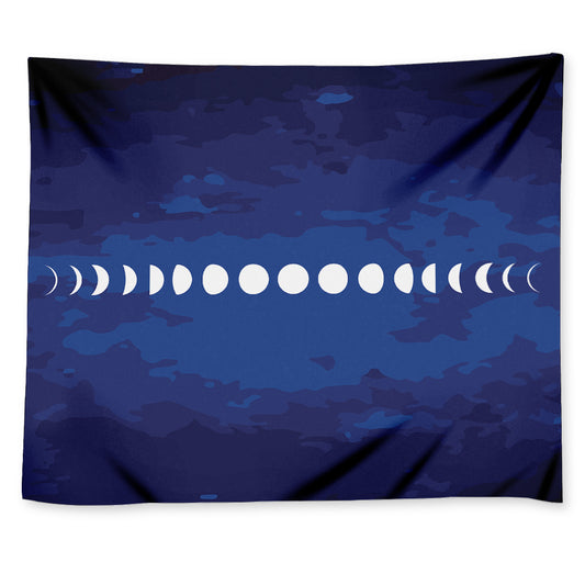 Starry Sky Lunar Phase Print Tapestry