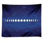 Starry Sky Lunar Phase Print Tapestry