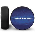 Starry Sky Lunar Phase Print Tire Cover
