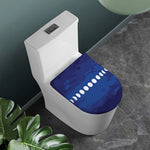 Starry Sky Lunar Phase Print Toilet Lid Cover