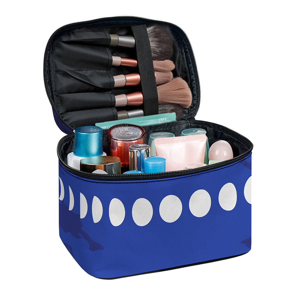 Starry Sky Lunar Phase Print Travel Makeup Bag