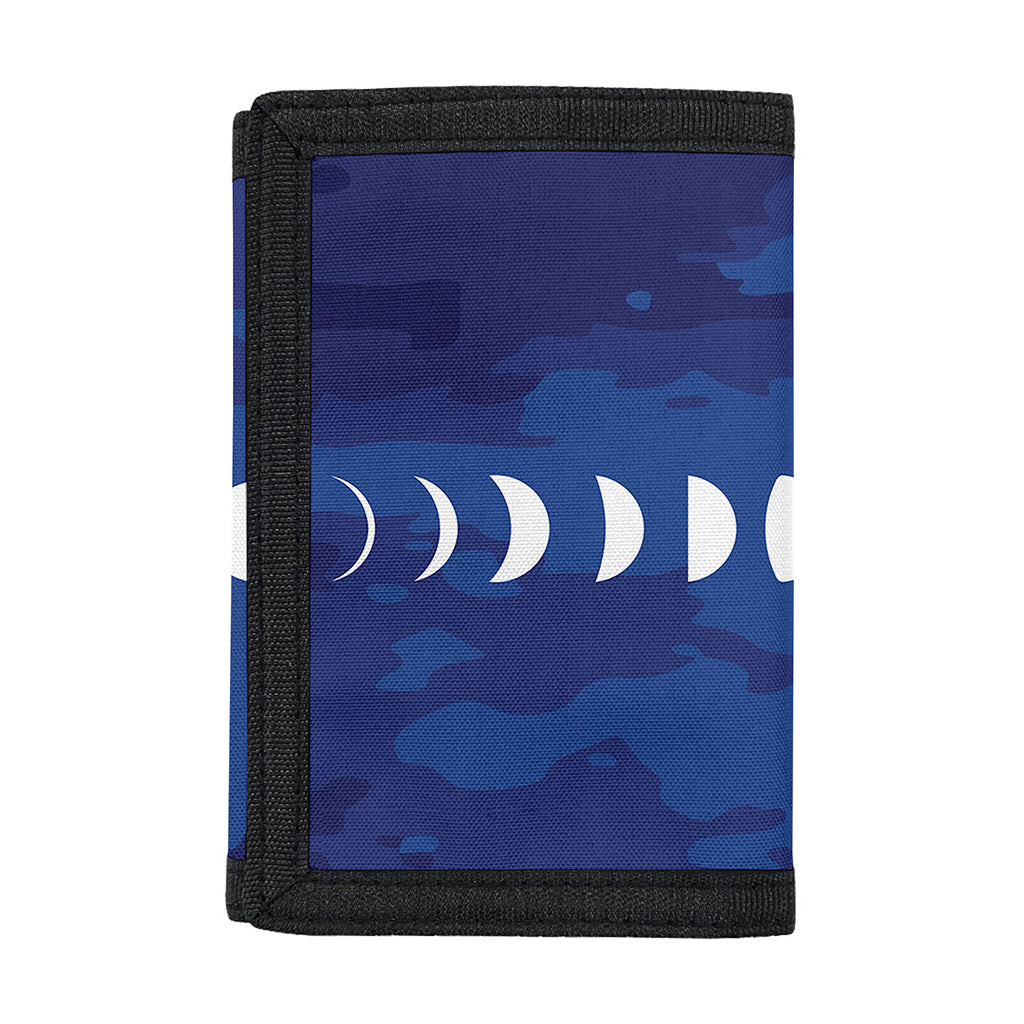 Starry Sky Lunar Phase Print Trifold Wallet