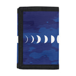 Starry Sky Lunar Phase Print Trifold Wallet