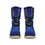 Starry Sky Lunar Phase Print Winter Boots
