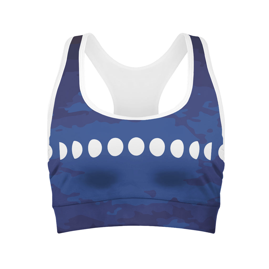 Starry Sky Lunar Phase Print Women's Sports Bra
