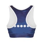 Starry Sky Lunar Phase Print Women's Sports Bra