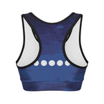 Starry Sky Lunar Phase Print Women's Sports Bra