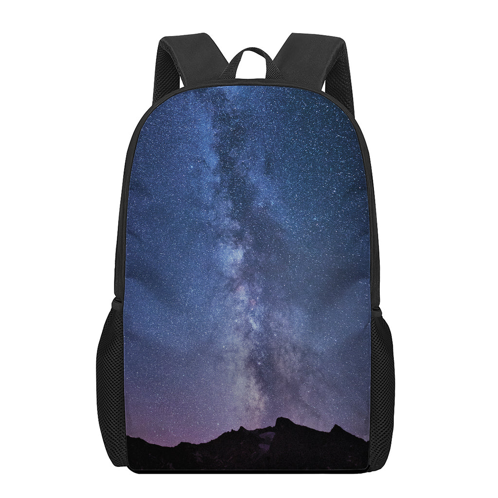 Stars Night Milky Way Print 17 Inch Backpack