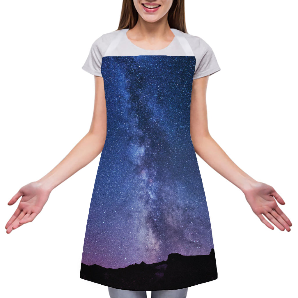 Stars Night Milky Way Print Adjustable Apron