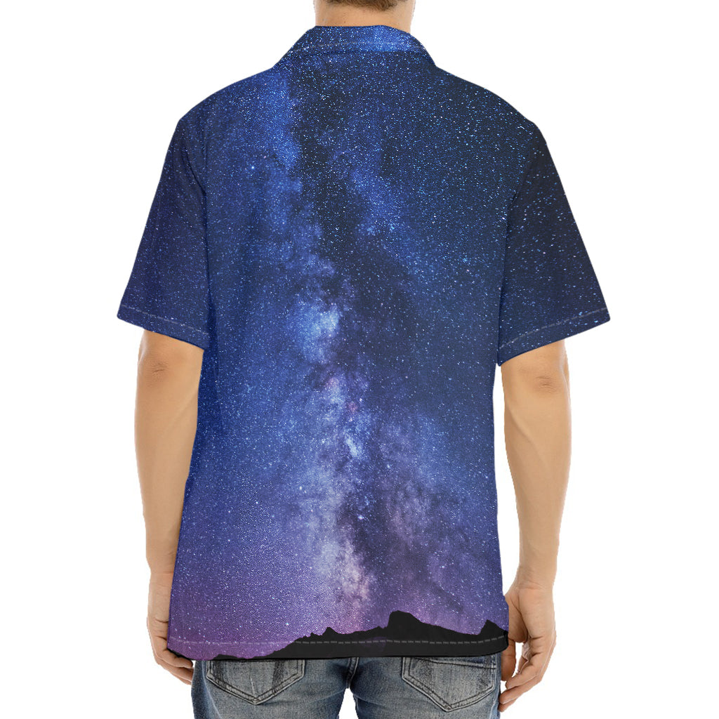 Stars Night Milky Way Print Aloha Shirt