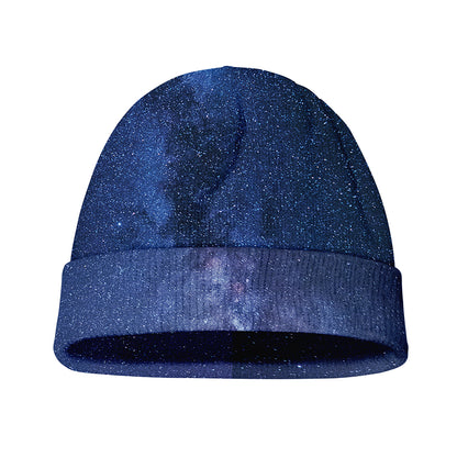 Stars Night Milky Way Print Beanie