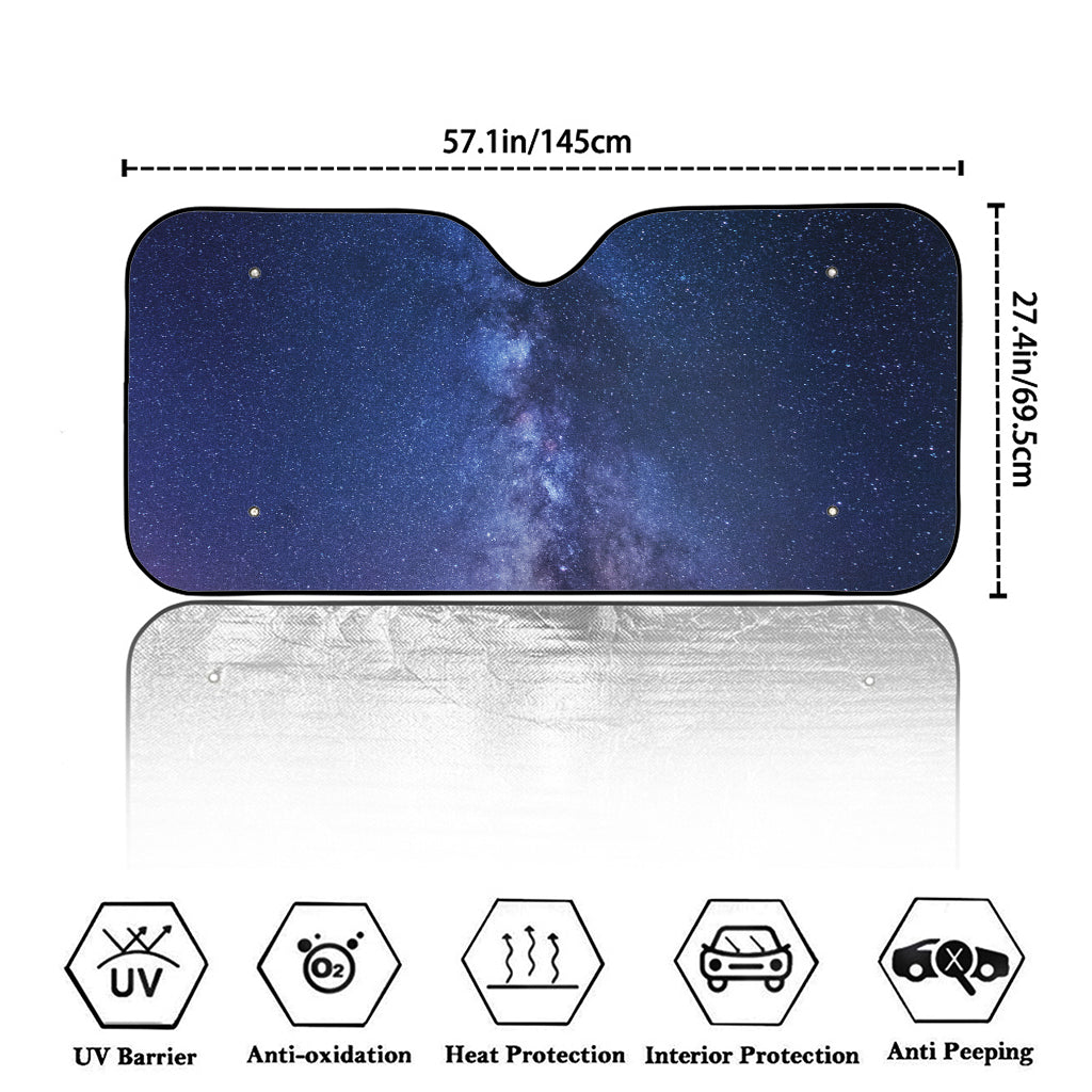 Stars Night Milky Way Print Car Windshield Sun Shade