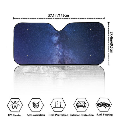 Stars Night Milky Way Print Car Windshield Sun Shade