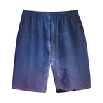Stars Night Milky Way Print Cotton Shorts