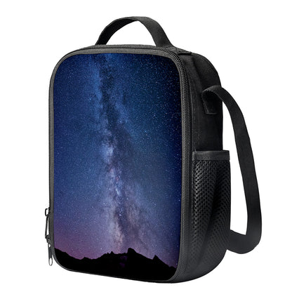 Stars Night Milky Way Print Crossbody Lunch Bag