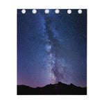 Stars Night Milky Way Print Curtain