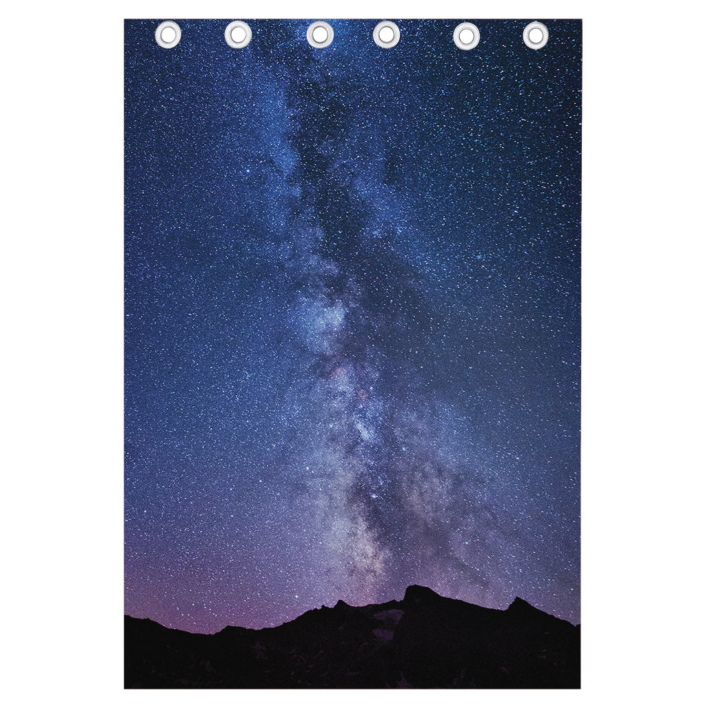 Stars Night Milky Way Print Curtain